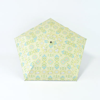 花文様・文鳥｜遮光・遮熱 軽量｜晴雨兼用 折りたたみ傘 50cm（トートバッグ付）