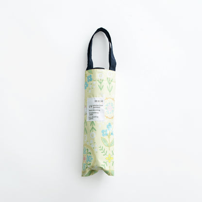 花文様・文鳥｜遮光・遮熱 軽量｜晴雨兼用 折りたたみ傘 50cm（トートバッグ付）