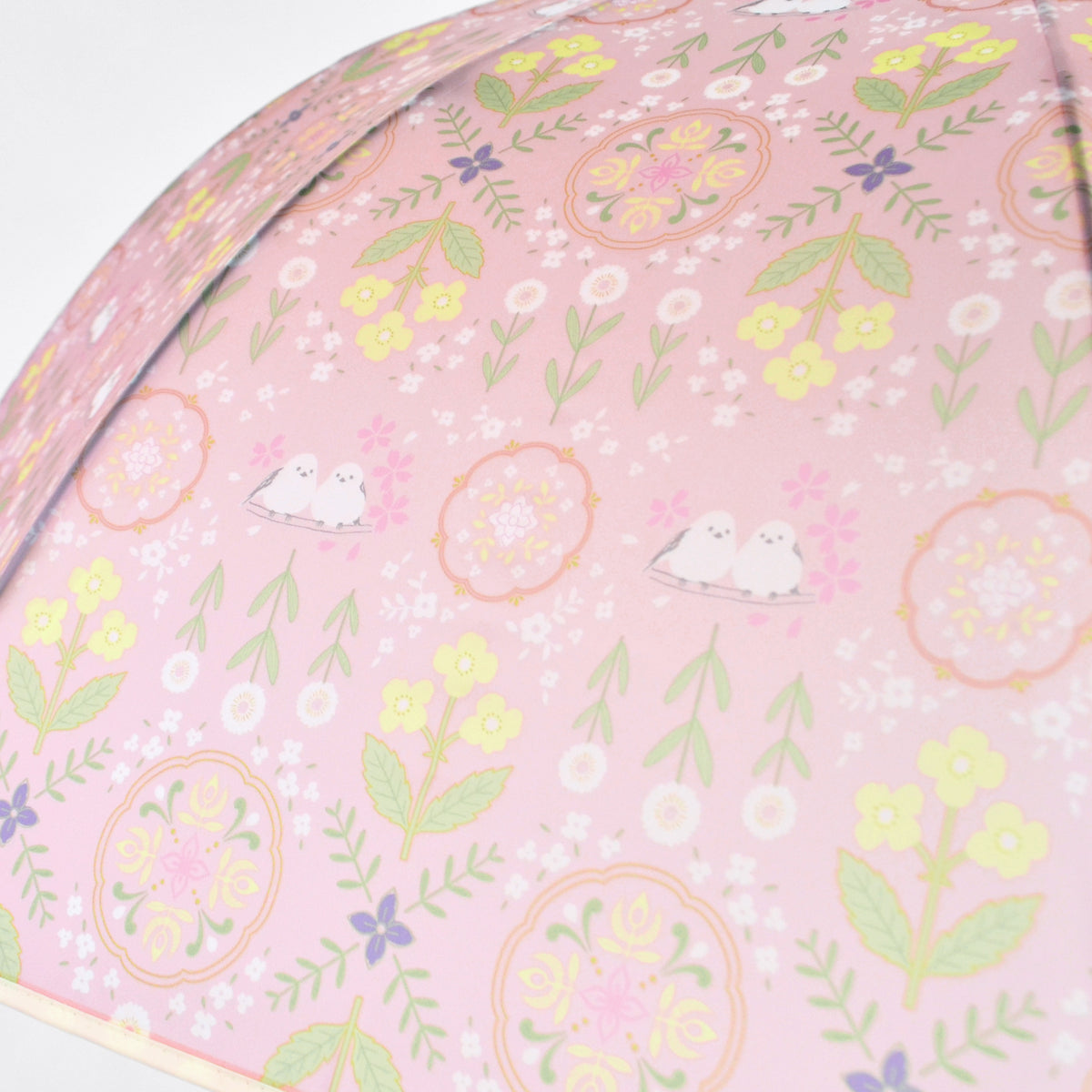 花文様・シマエナガ｜TPUワンタッチジャンプ長傘 60cm