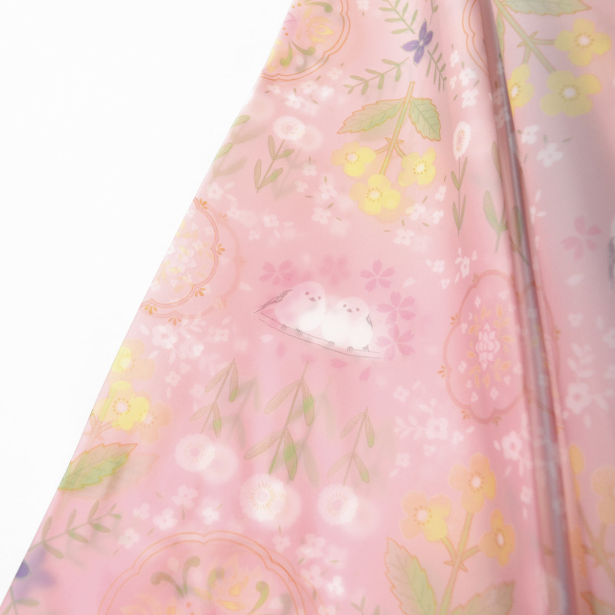 花文様・シマエナガ｜TPUワンタッチジャンプ長傘 60cm