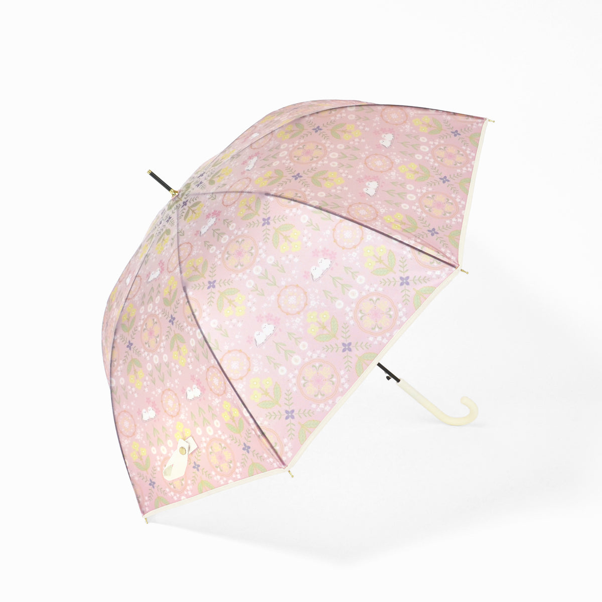 花文様・シマエナガ｜TPUワンタッチジャンプ長傘 60cm