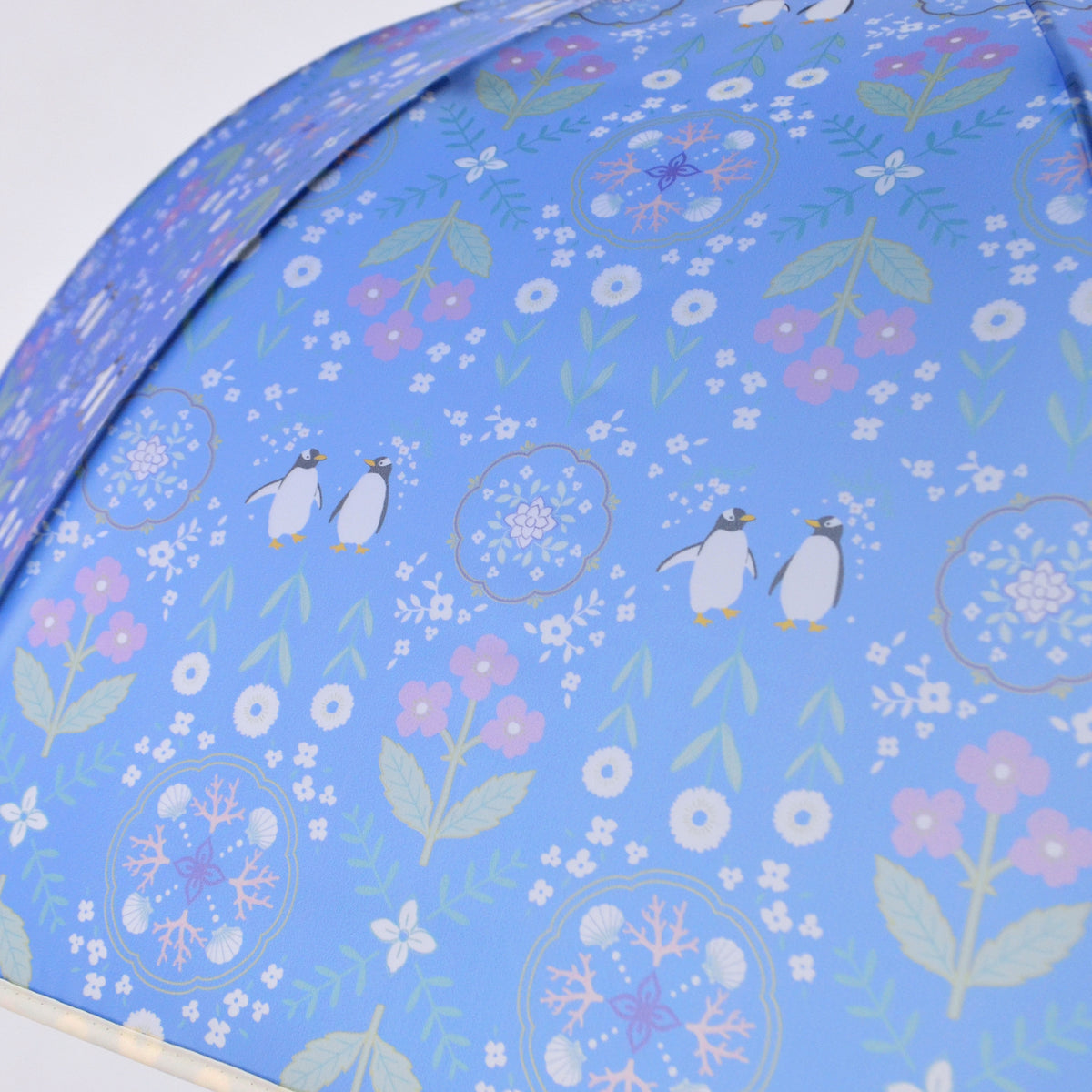 花文様・ペンギン｜TPUワンタッチジャンプ長傘 60cm