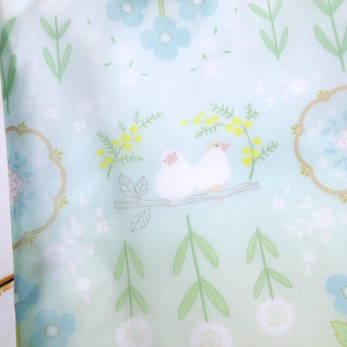 花文様・文鳥｜TPU吸水マルチトートバッグ