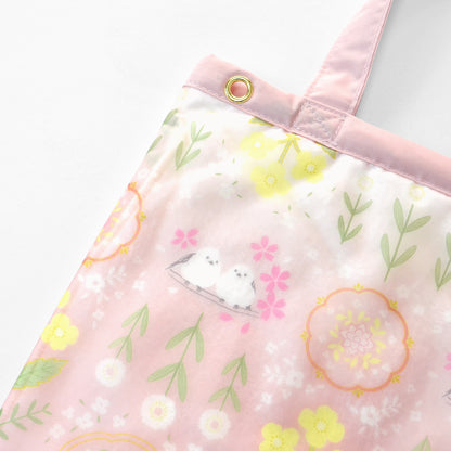 花文様・シマエナガ｜TPU吸水マルチトートバッグ