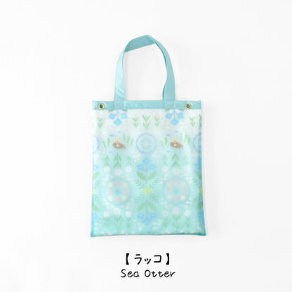 花文様・ラッコ｜TPU吸水マルチトートバッグ