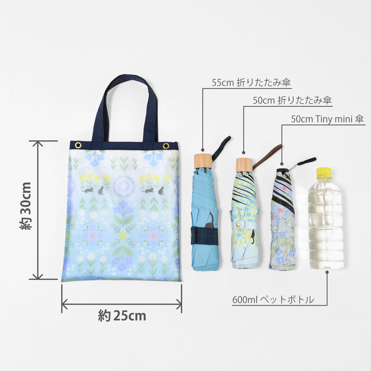 花文様・ペンギン｜TPU吸水マルチトートバッグ