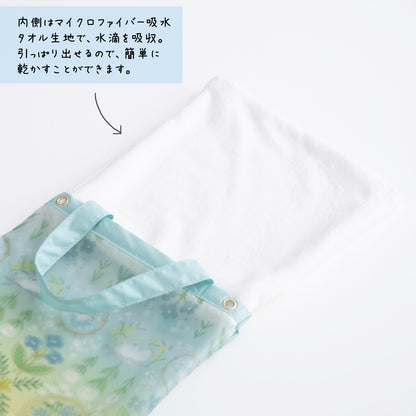 花文様・シマエナガ｜TPU吸水マルチトートバッグ