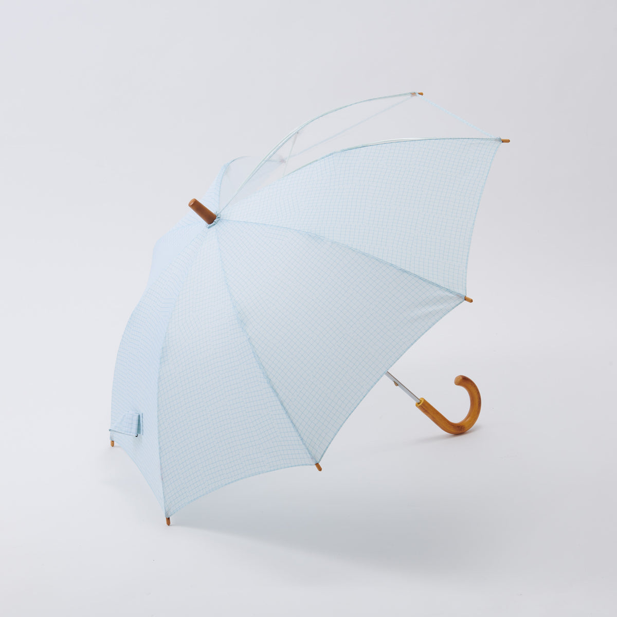 392plusm check kids 45cm キッズ雨傘 オフホワイト