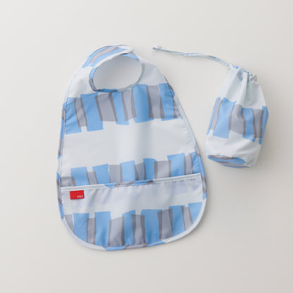 392plusm BABY BIB セロファン ブルー 本体と収納巾着