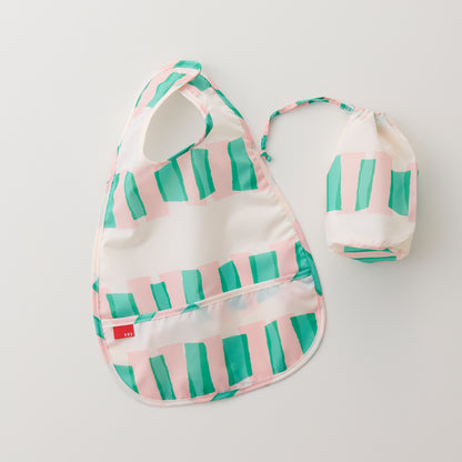 392plusm BABY BIB セロファン ピンク 本体と収納巾着